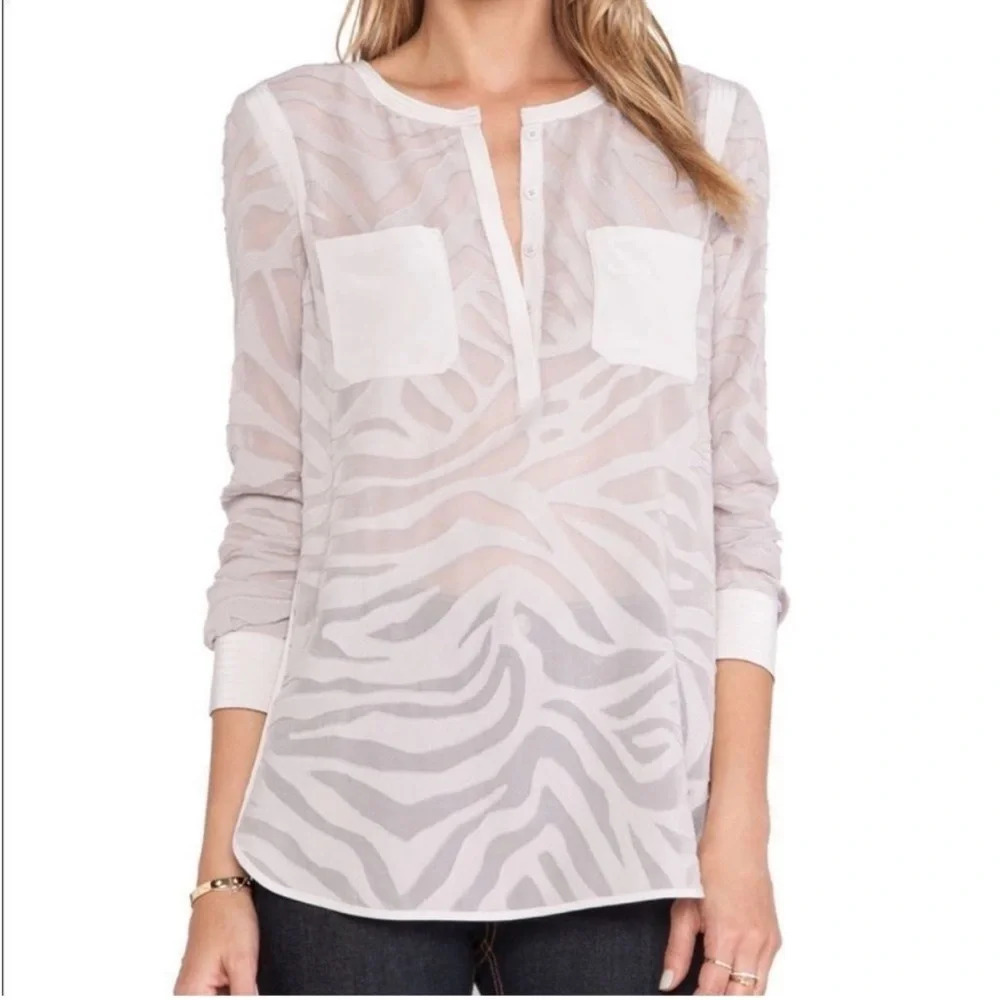 Rebecca Taylor Liger Double Black Top in Sleek Sz 0